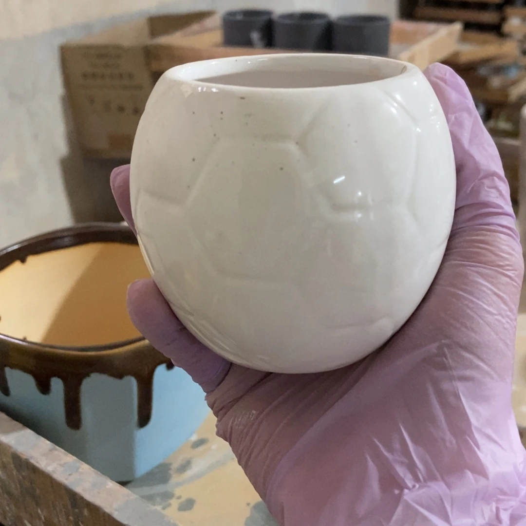 红陶高温陶瓷花盆