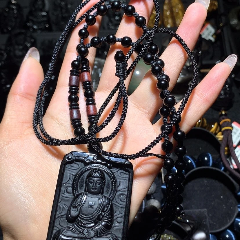 【闪购商品】未镶嵌黑曜岩珠宝奇石婷***见