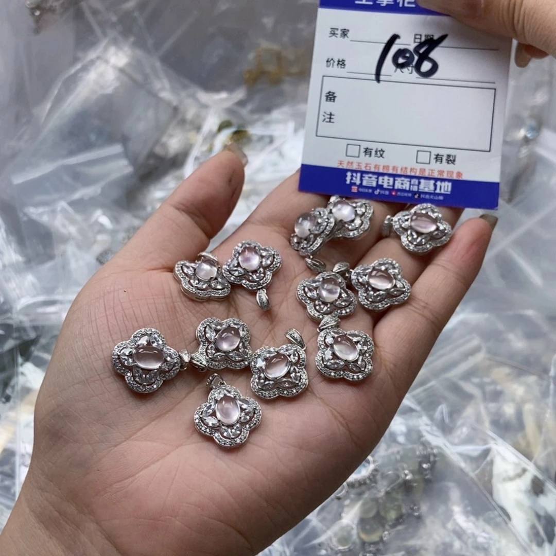 银S925镶嵌颈饰水晶多样性，发一个