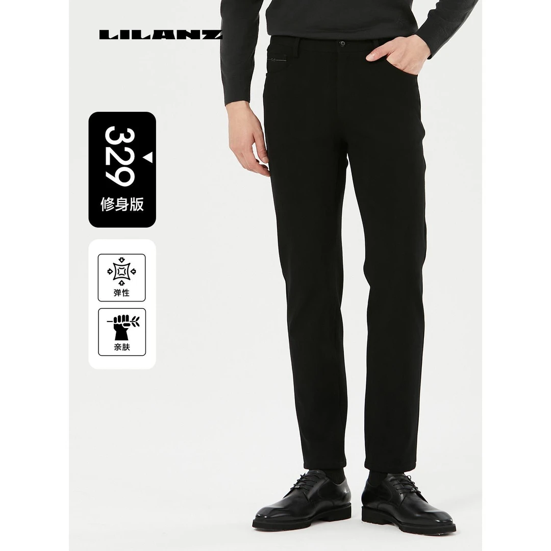 利郎休闲裤直筒男士时尚休闲商务舒适弹力防风弹性透气款24QXK101