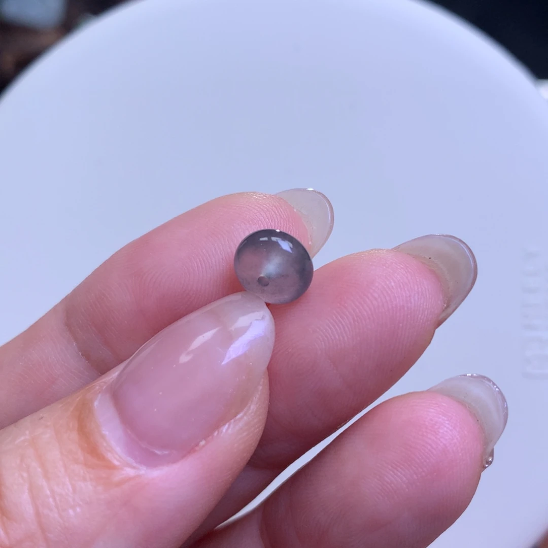 未镶嵌手链翡翠翡翠黑冰鼓珠卡8