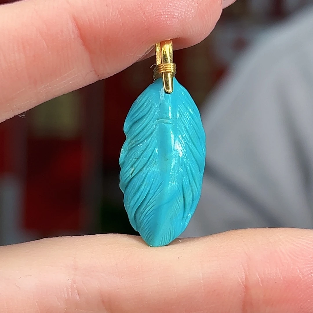 绿松石18K金镶嵌珠宝奇石