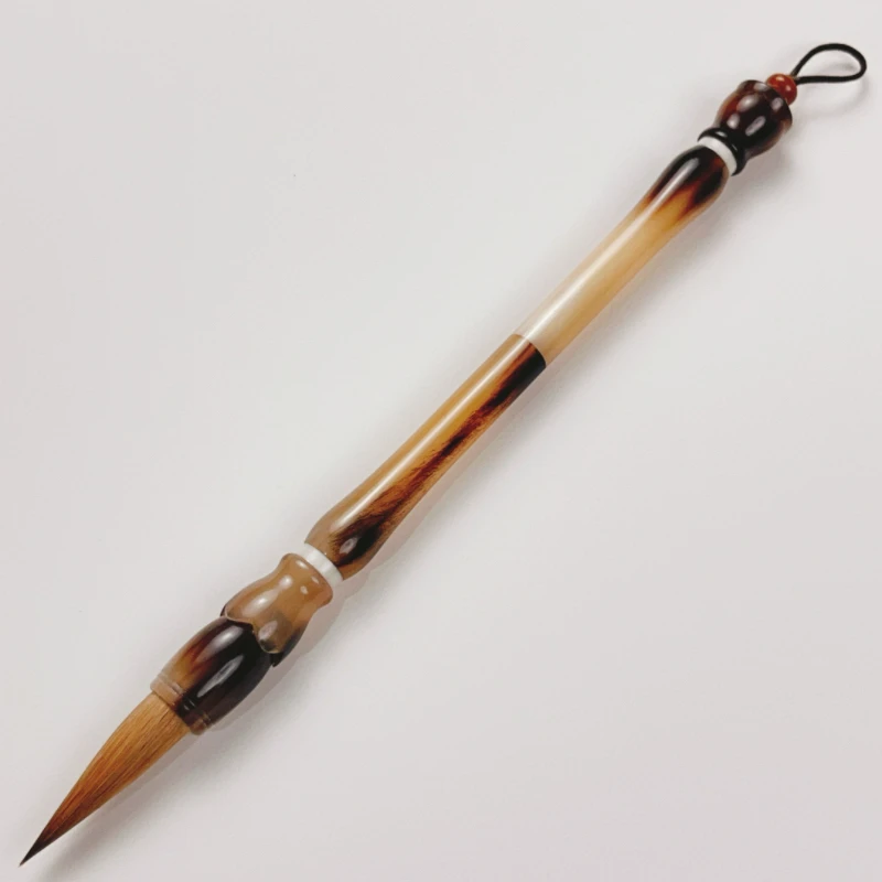 狼毫中楷 毛笔 全牛角杆 楷书 行书 行楷  国画创作 