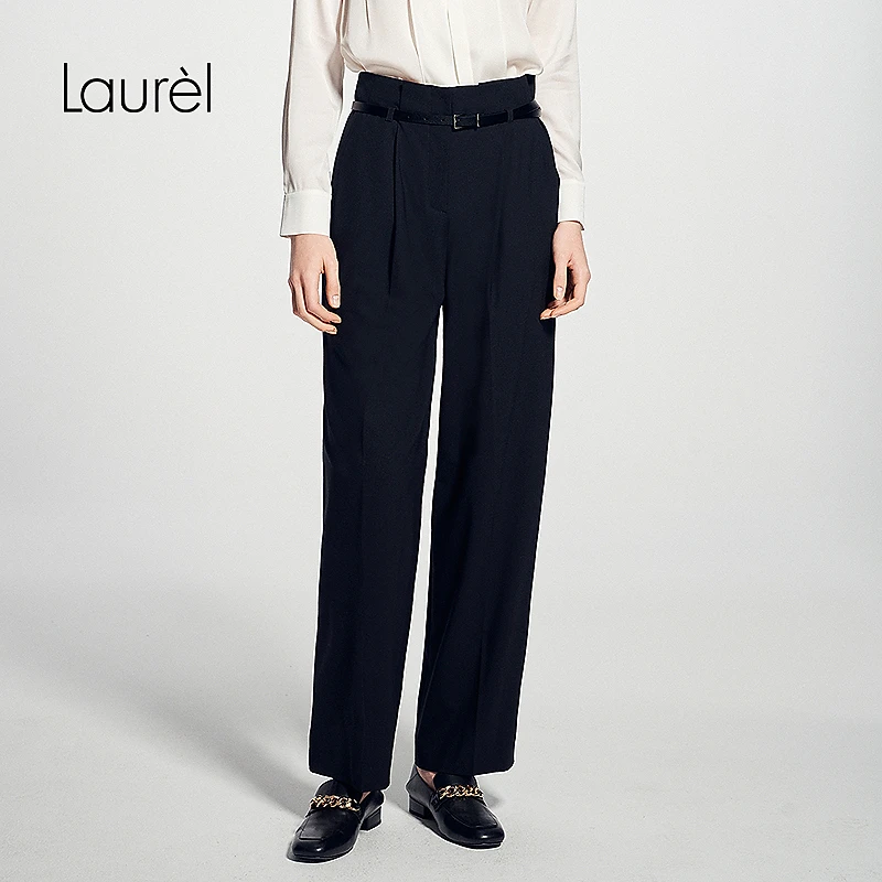 Laurel25春夏新款高腰阔腿西裤女LWD346K61200