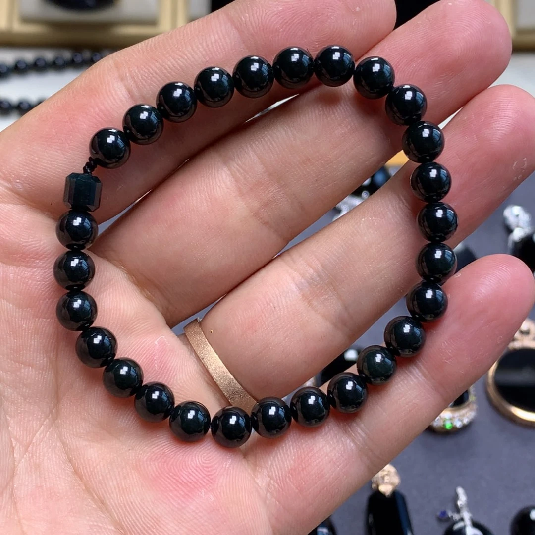 未镶嵌手串翡翠墨翠手串