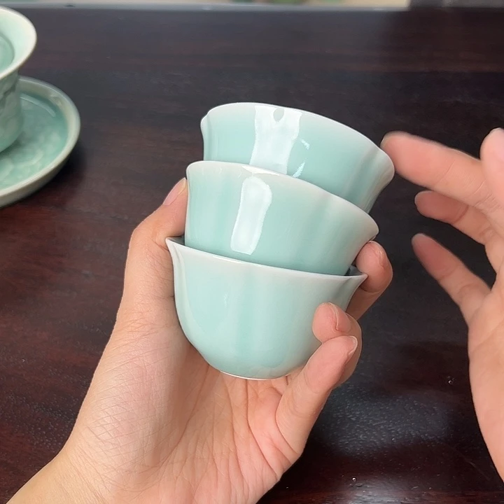 龙泉云间青瓷小米茶器