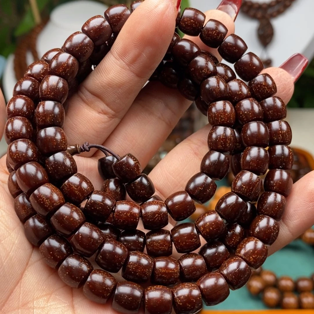 贡木手串/手链贡木8×9红冰爆彩星