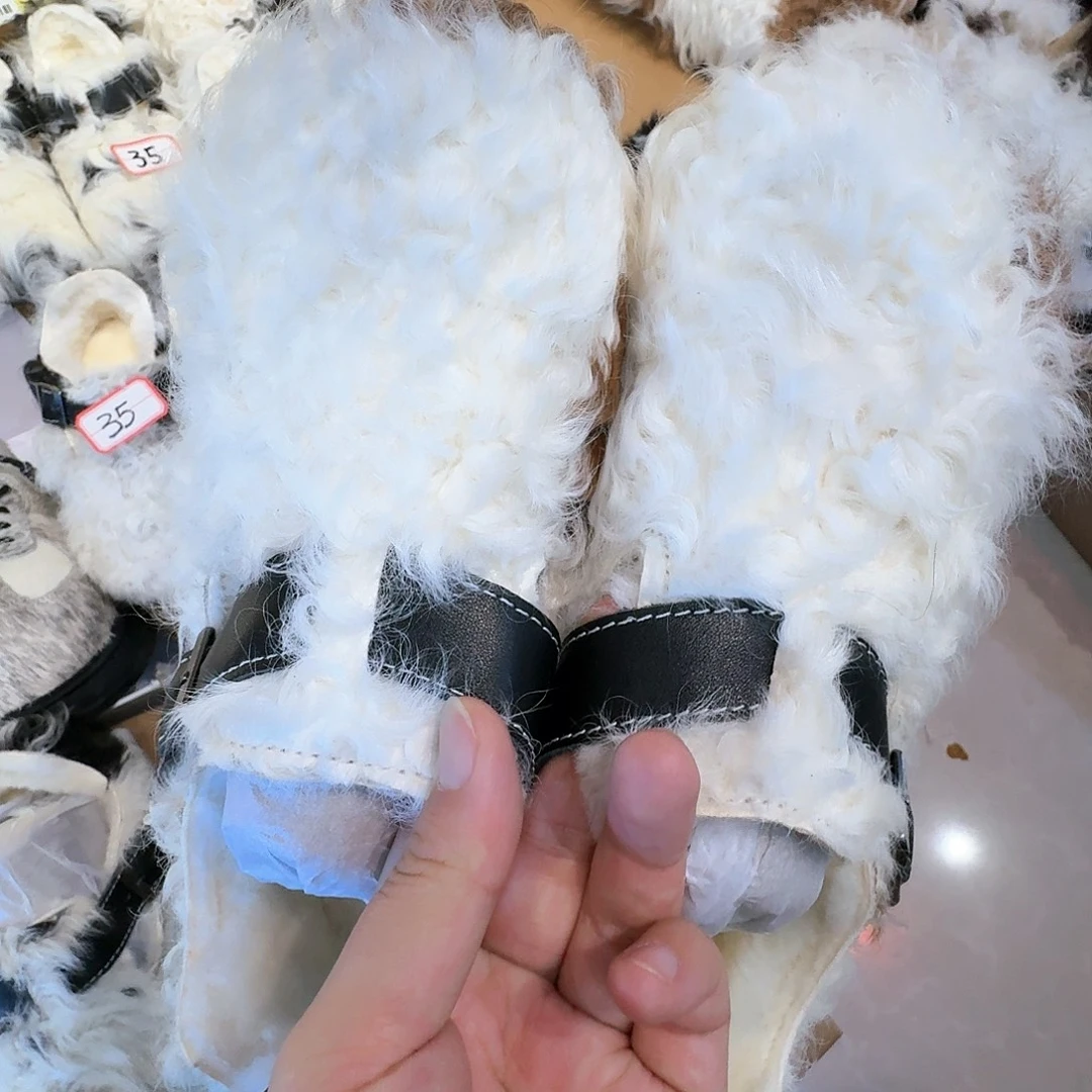 羊剖层皮革35码羊羔毛