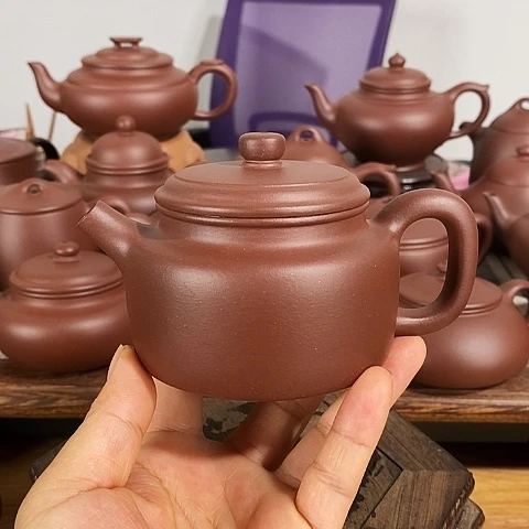 茶壶紫砂虎*宜兴紫砂壶原矿紫泥德钟约200毫升