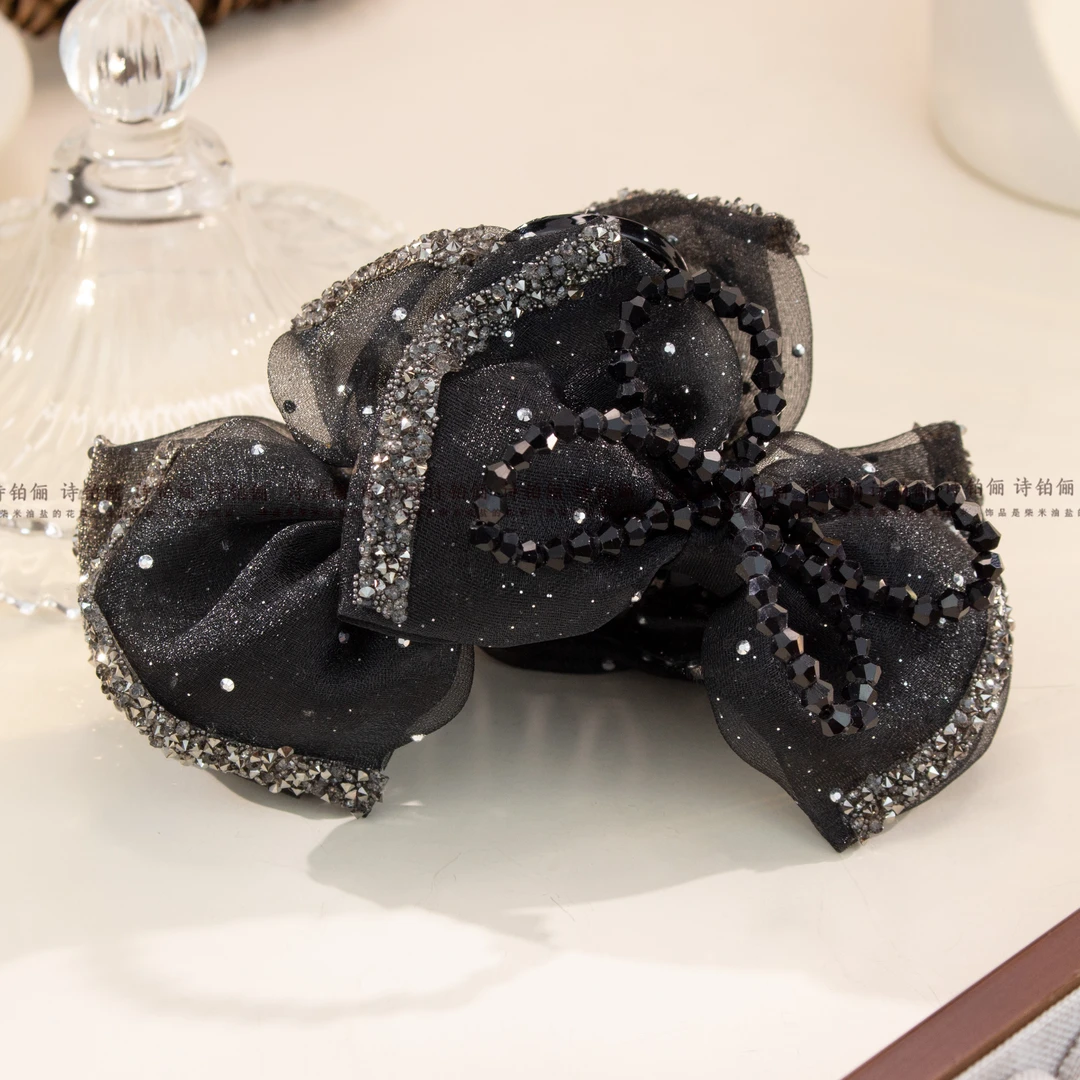 诗铂俪【若樱落】优雅满天星蝴蝶结法式百搭气质抓夹  SG1143