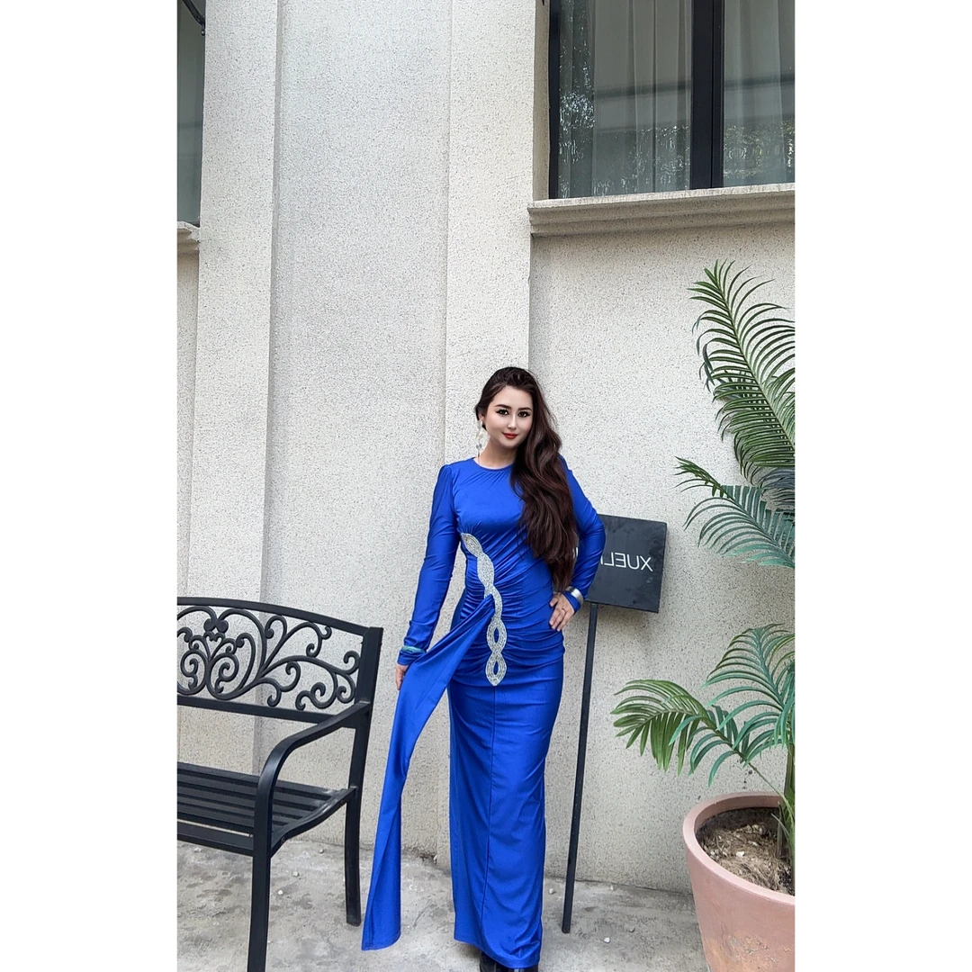 5911【迪娜包邮】新款高级感礼服时尚女装连衣裙