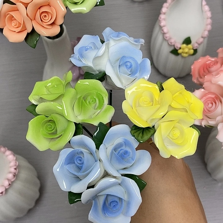 陶瓷纯手工捏花设计