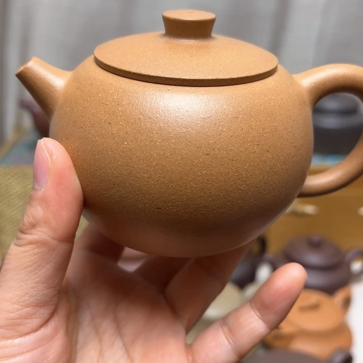 紫砂茶壶老黄段全手微微瑕
