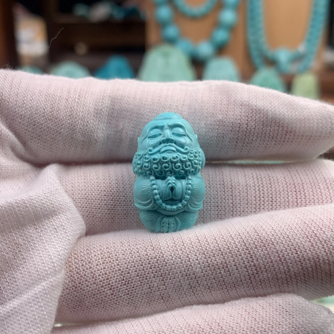 绿松石未镶嵌珠宝奇石14.5mm