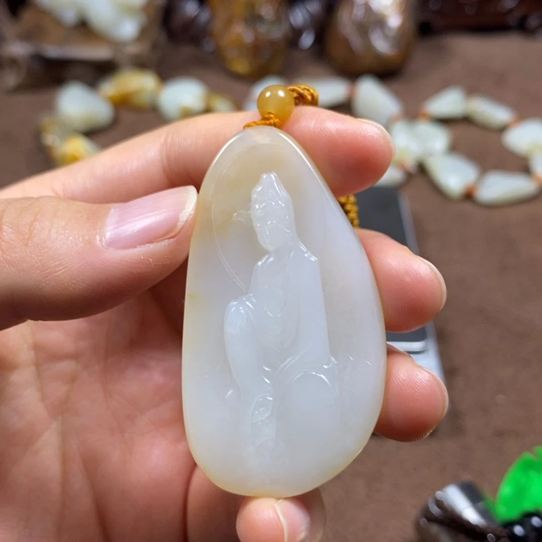 和田玉未镶嵌挂件