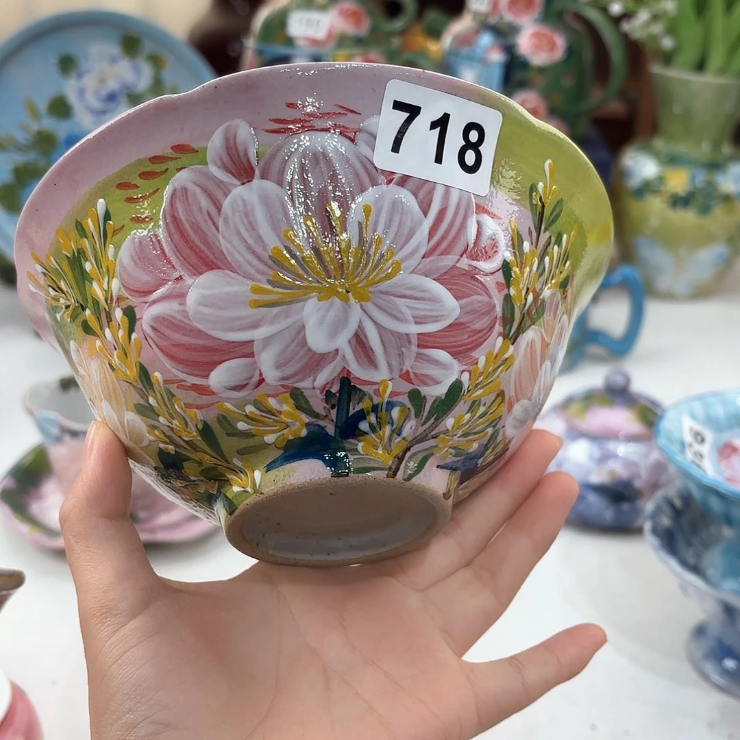 景德镇手绘高温釉下彩陶瓷茶具