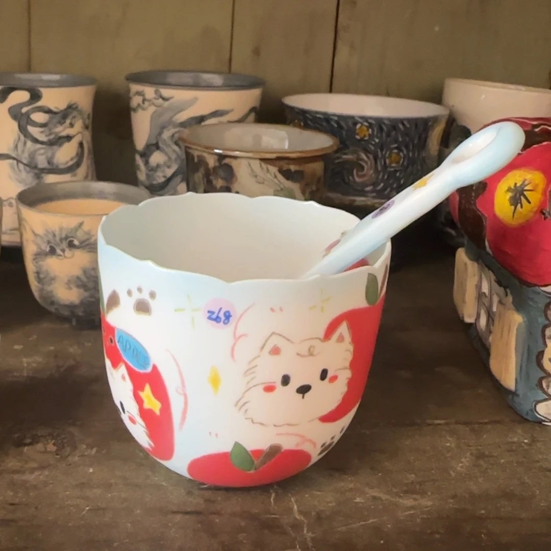 瓷片一个杯子不含勺子陶瓷