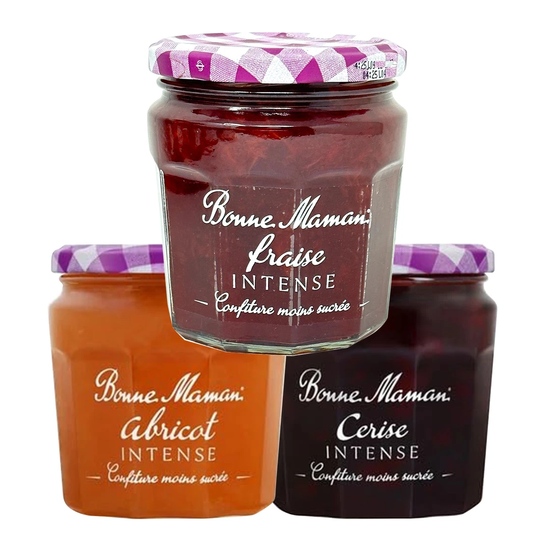 （25年9月到期）法国进口蓓妮妈妈减糖草莓樱桃杏果酱335g