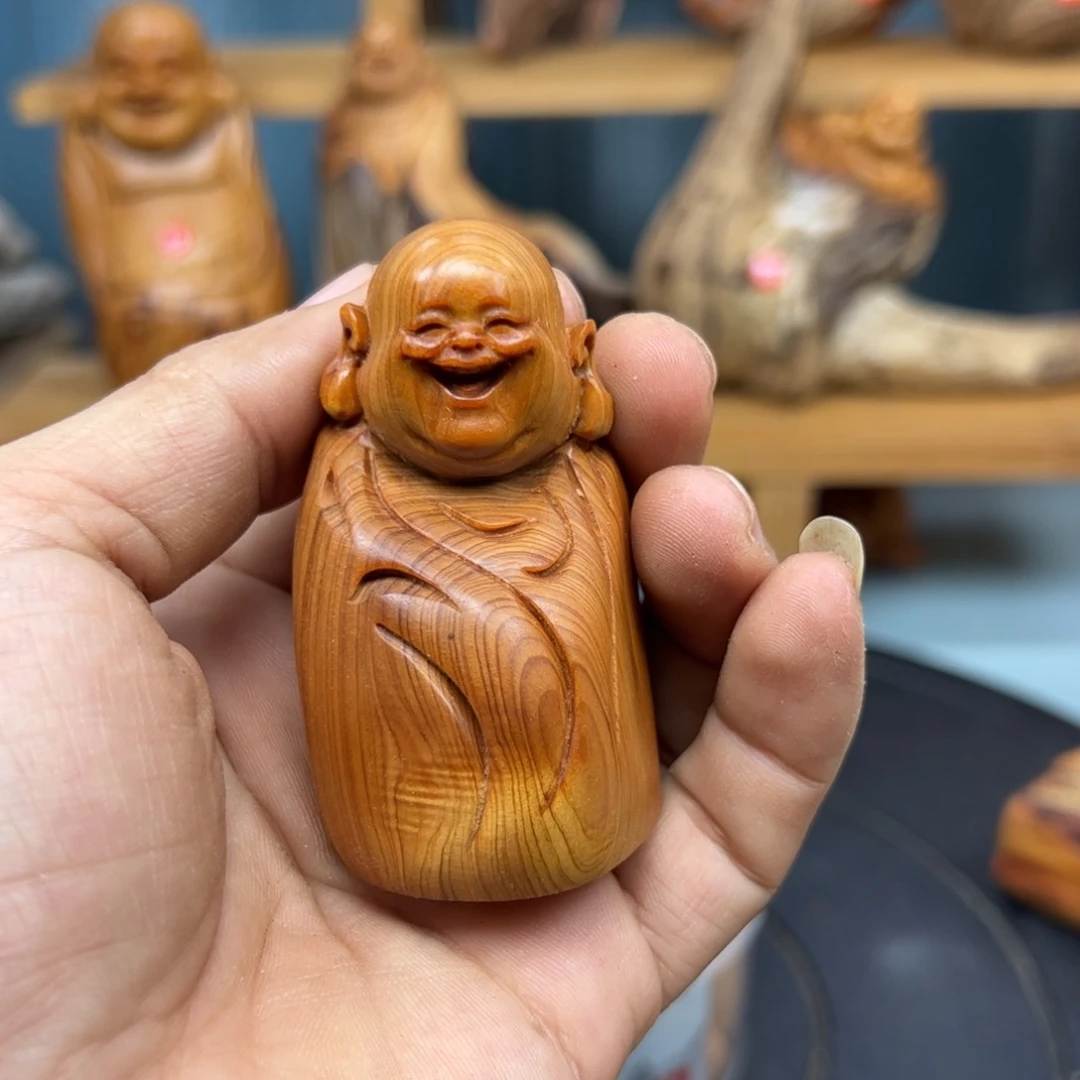 木万**哥崖柏木摆件手把件