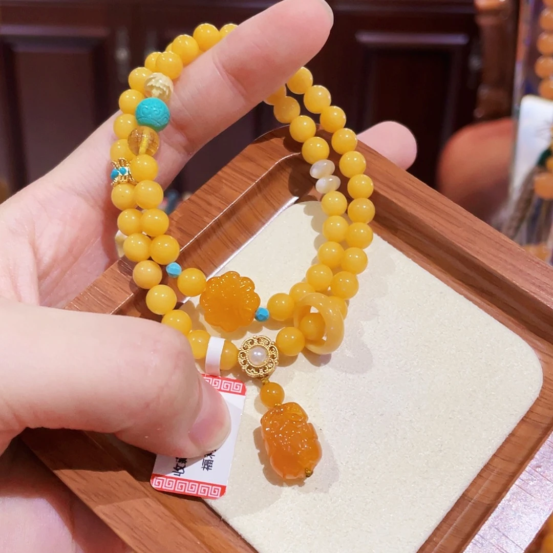 蜜蜡未镶嵌手串手串