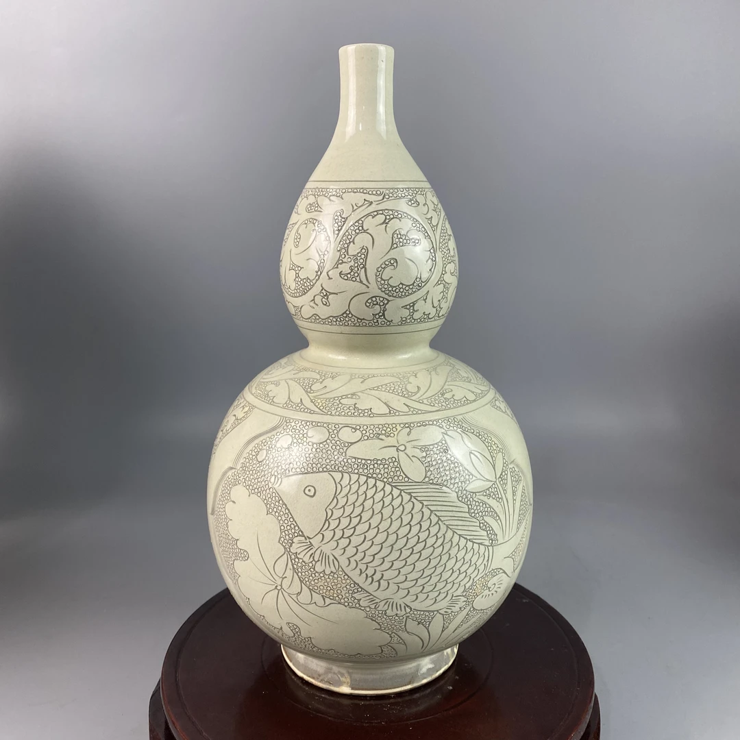 陶瓷磁州窑葫芦瓶高度29宽16