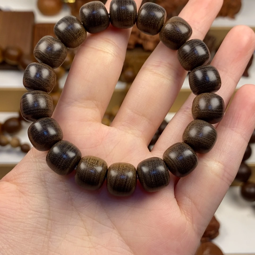 檀香木手串/手链老山檀香10/11横纹奶香沉水微微瑕福利