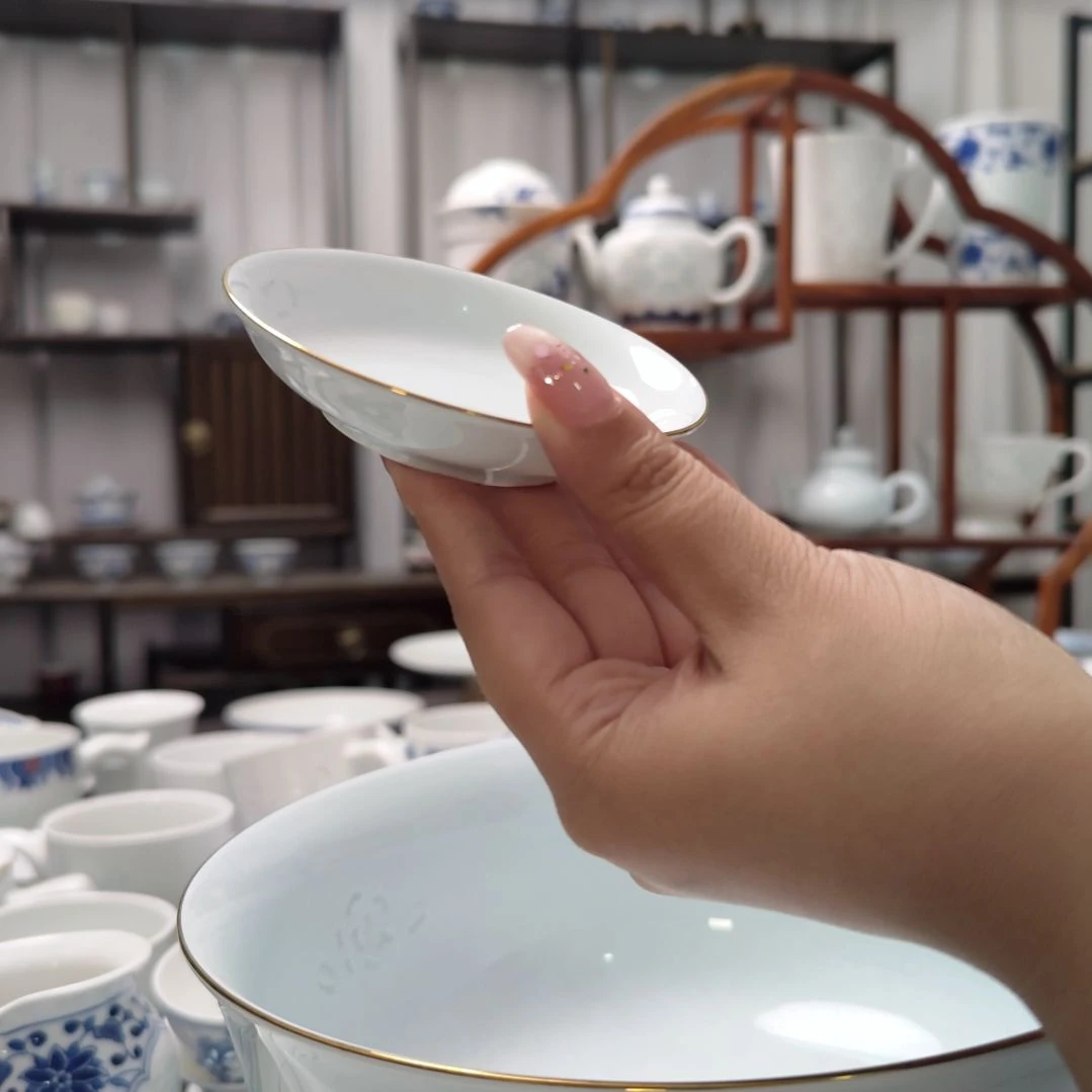 瓷金枝玉叶3.5寸味碟十只装