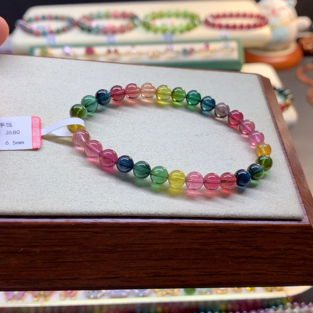 手串未镶嵌碧玺艳丽彩虹碧玺