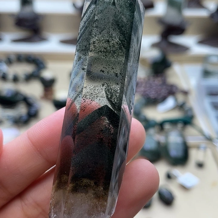 菜***灯未镶嵌颈饰水晶绿幽灵千层柱子定制不退换