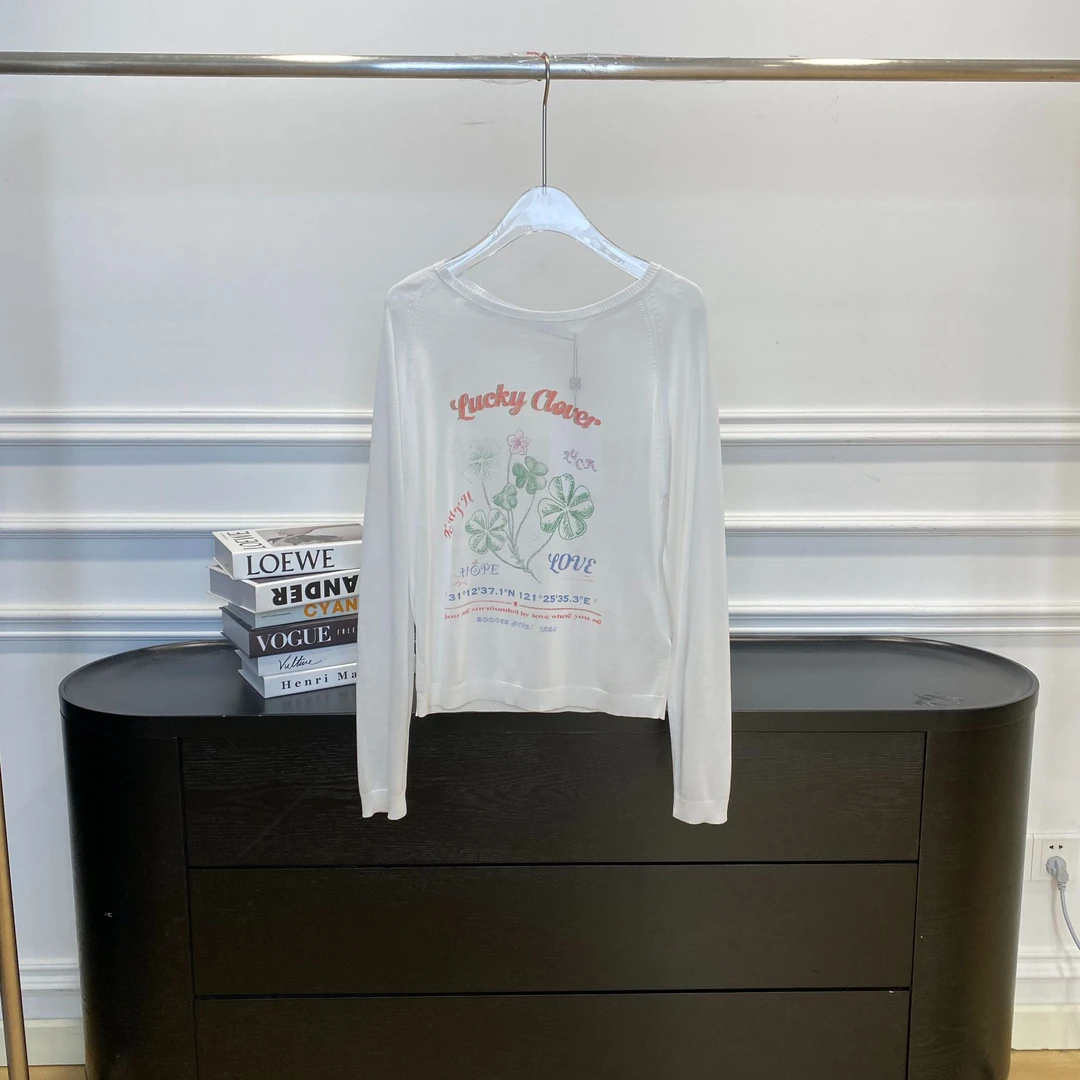 SHORT SeNTeNce白色简约针织衫25年春25SSKW49-WT00——2000