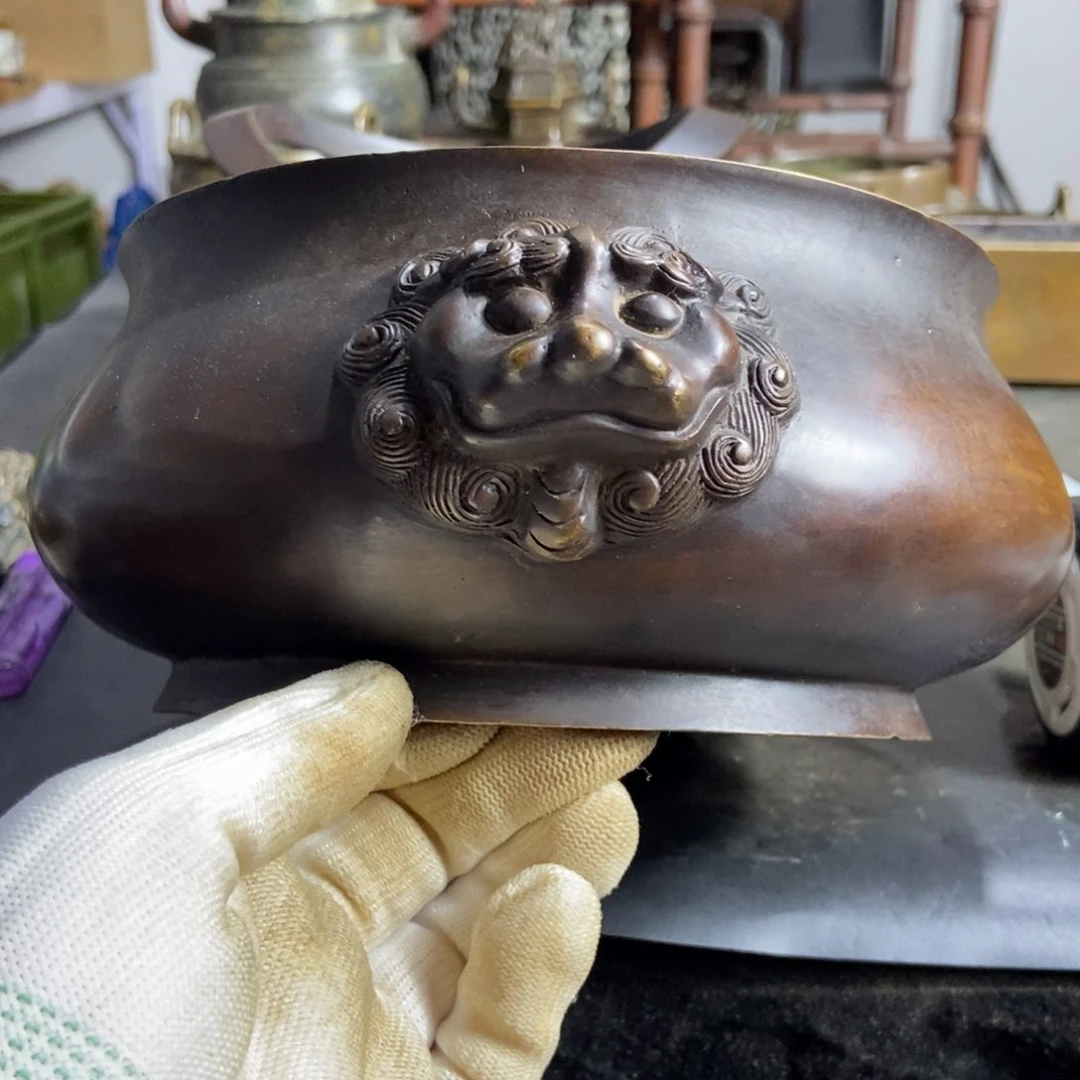 国*铜器工艺品摆件香炉材料