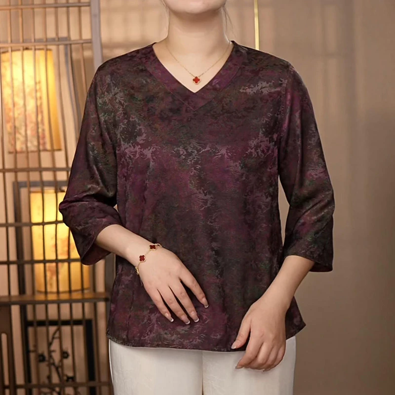 【163双面双穿】2025年新款宽松型时尚常规款V领双面双穿衬衫