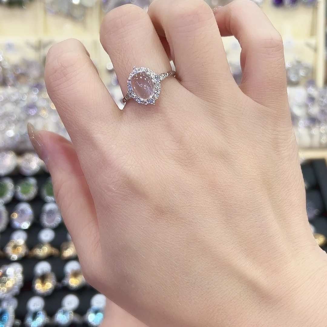 银S925镶嵌烟晶戒指