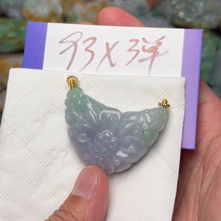 翡翠颈饰未镶嵌耳**冉吊坠