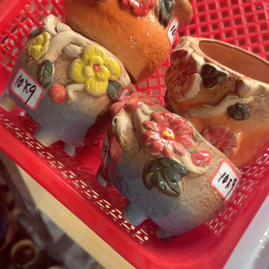 紫砂花盆粗陶盆醋