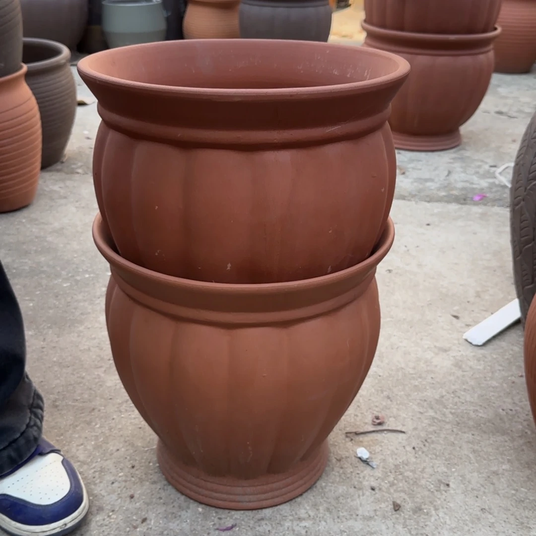 紫砂花盆口30高30宜兴紫砂