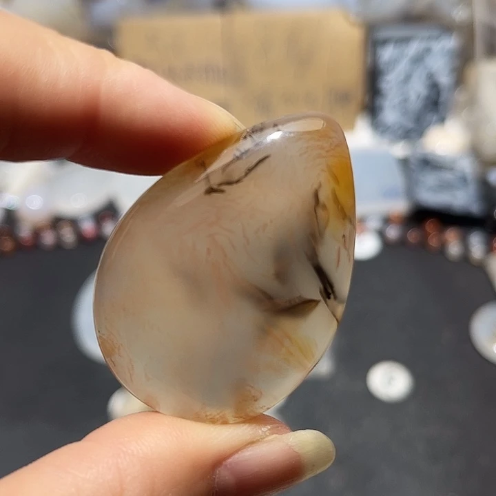蓝***水玛瑙/玉髓未镶嵌吊坠(不含链)