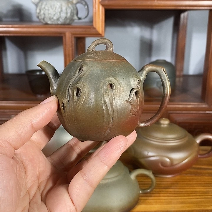 靜***尋茶壶紫砂140cc树桩 紫泥