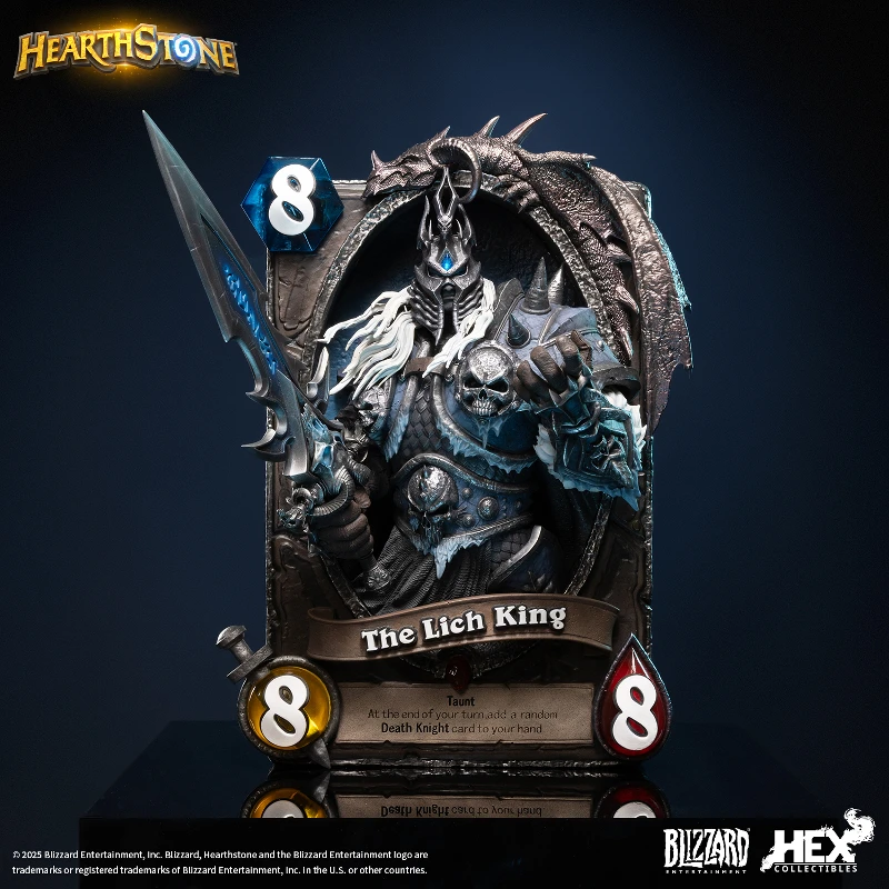 Blizzard暴雪游戏官方正版周边炉石传说巫妖王卡牌艺术雕像