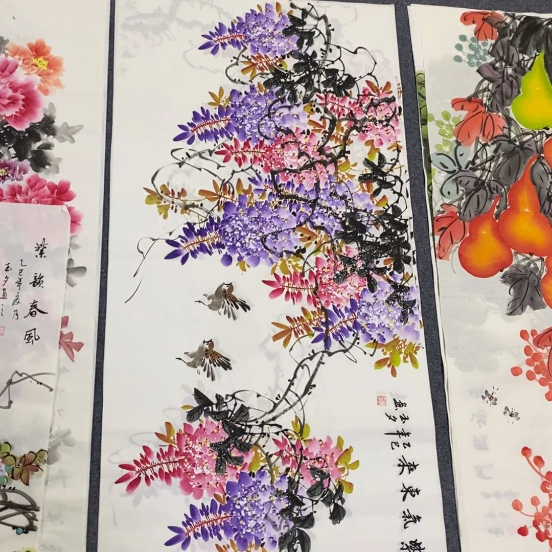 国画尺寸140✖️70四尺手绘画