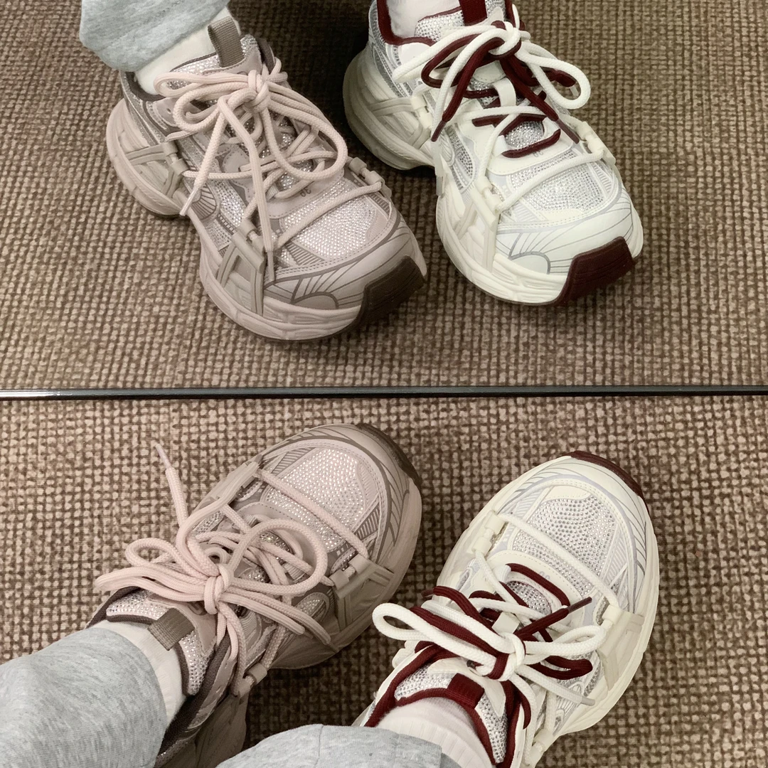 萨玛驰厚底休闲网面软底通勤老爹鞋小白鞋女鞋/165110023运动鞋