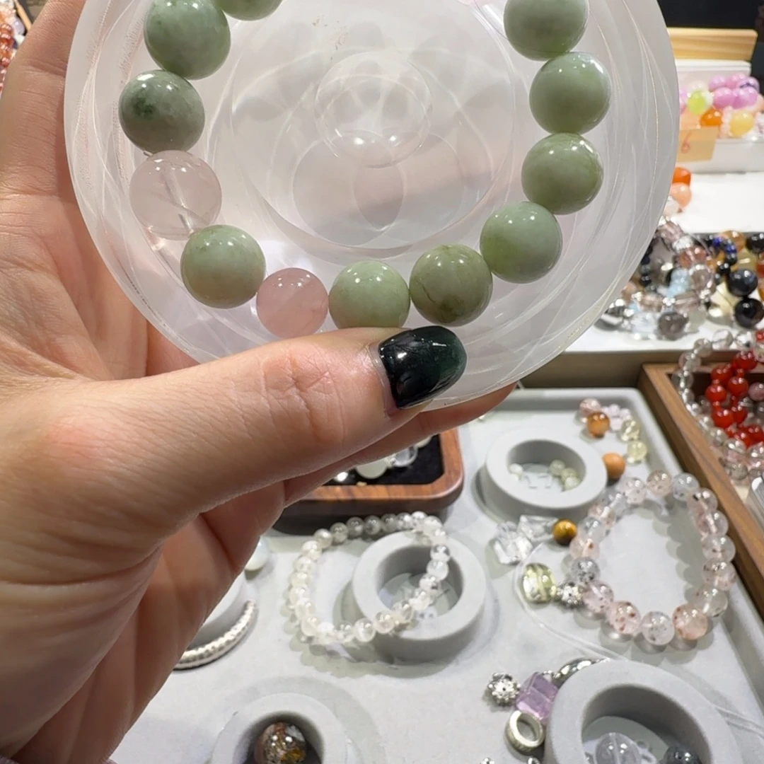 水晶未镶嵌手串青提奶盖福利款手串