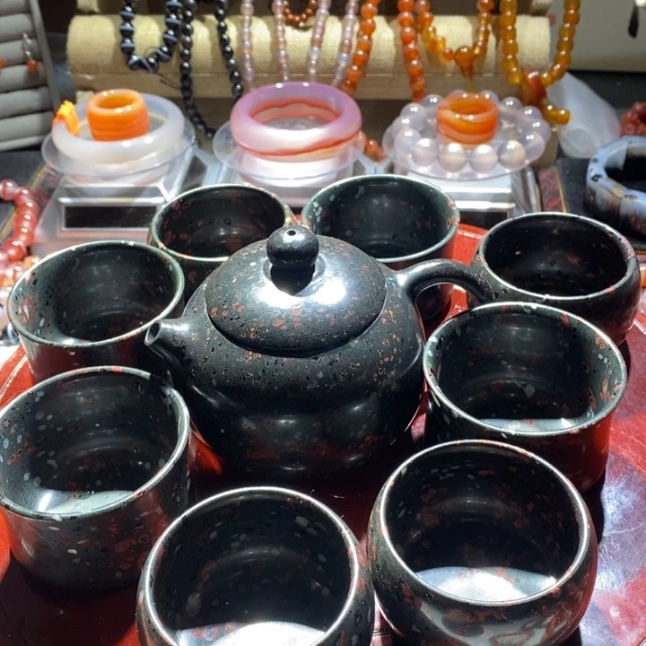 玛瑙/玉髓茶壶未镶嵌雾*