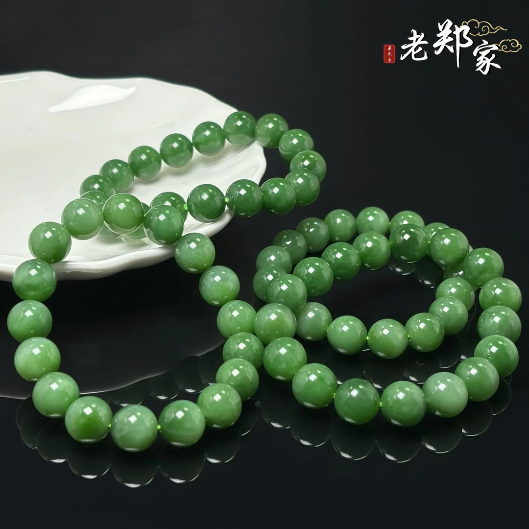 【老郑家】和田玉手串 约11mm+ (多样性发1件)1321 微黑点