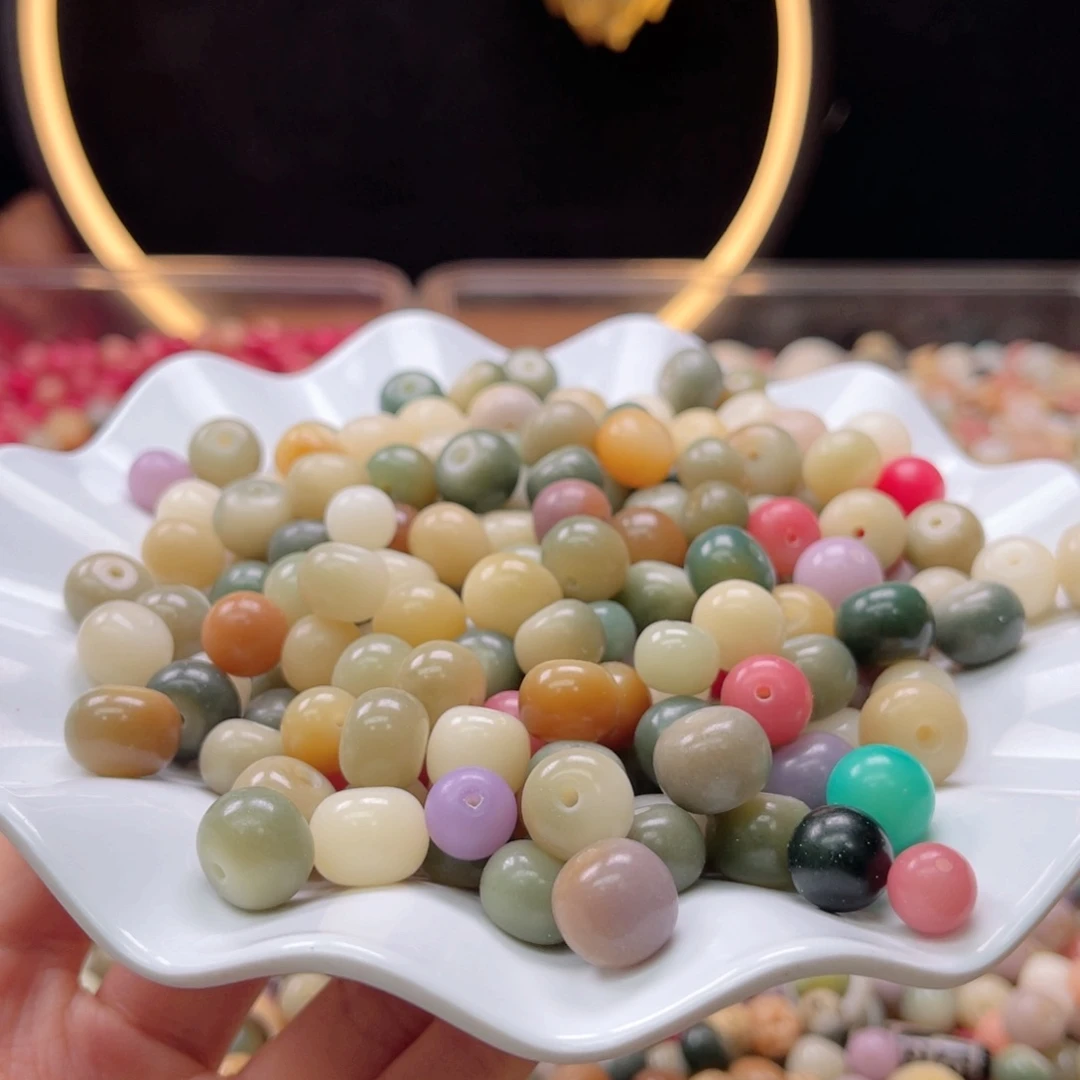 吊坠白玉菩提z10-12mm/500颗混珠瑕