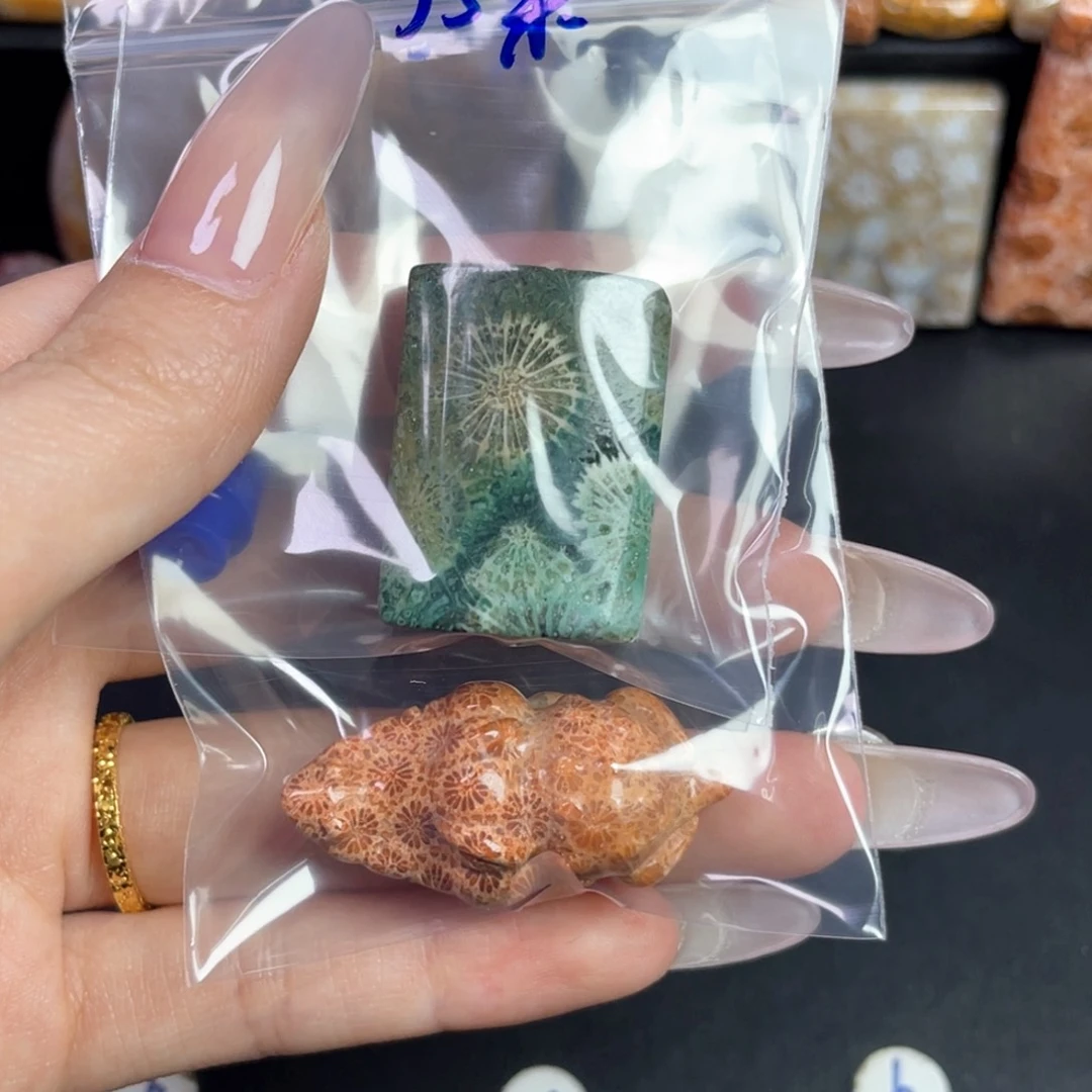硅化珊瑚（珊瑚玉）吊坠未镶嵌