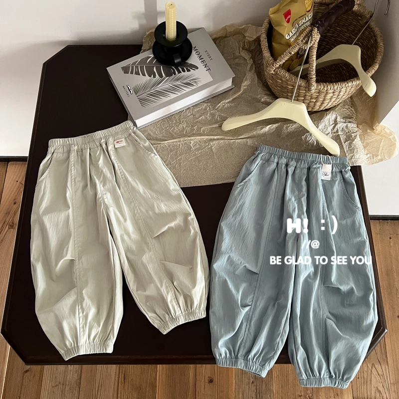 郝叔童品夏季新款洋气时髦男童休闲长裤2025时尚韩版潮HZ5283