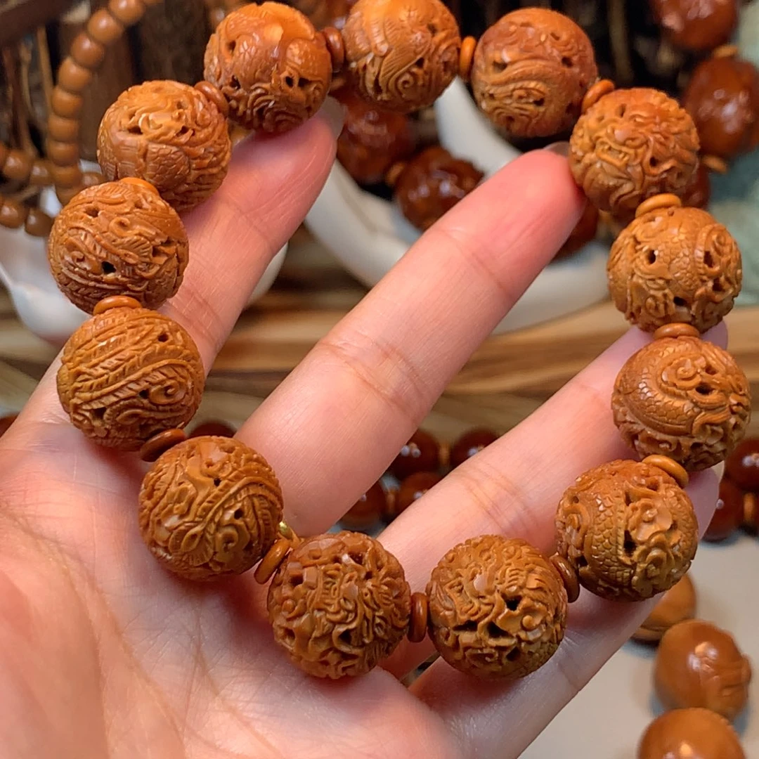 手串/手链橄榄核美***冰橄榄核龙凤呈祥