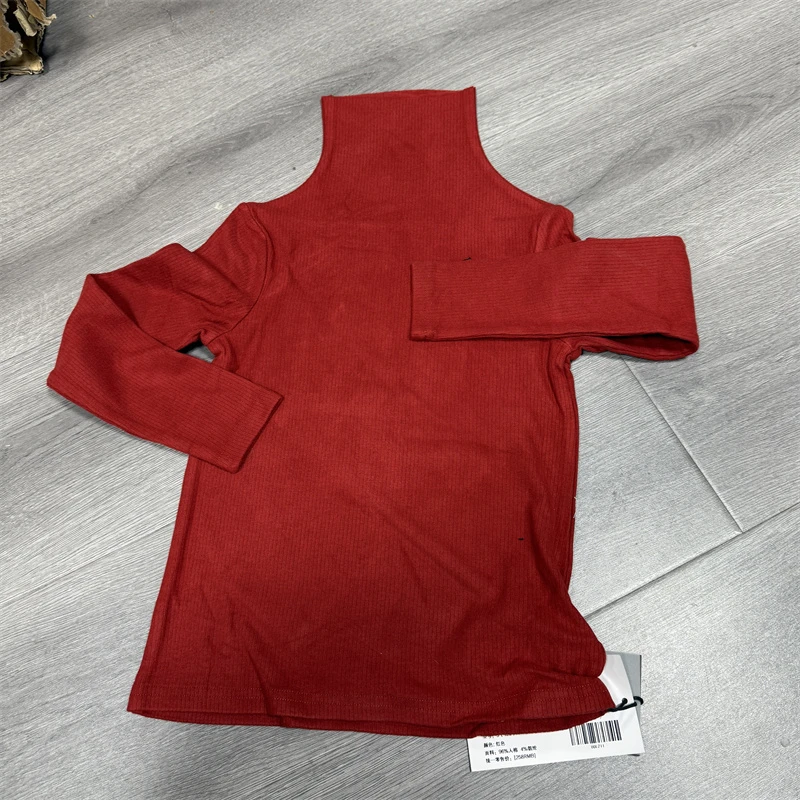 109儿童时尚休闲加薄绒高领长袖T恤-2807