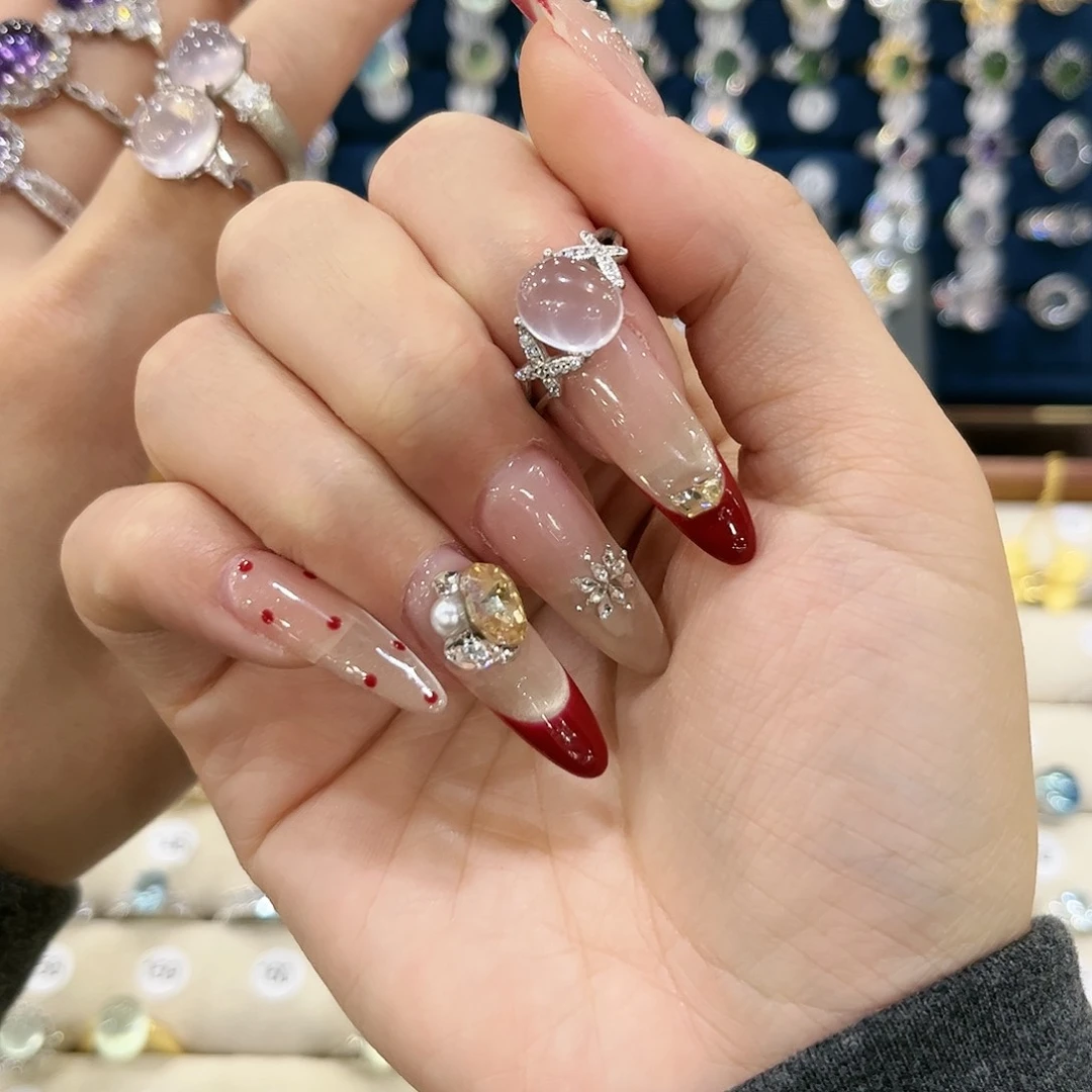 芙蓉石女款银S925镶嵌微*?戒指93